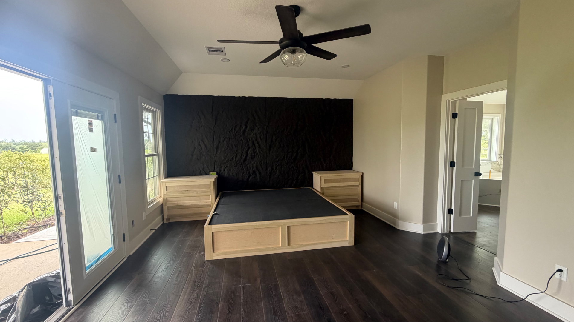 Custom Maple Bed & Nightstands by Rodriguez Cabinets in Houston