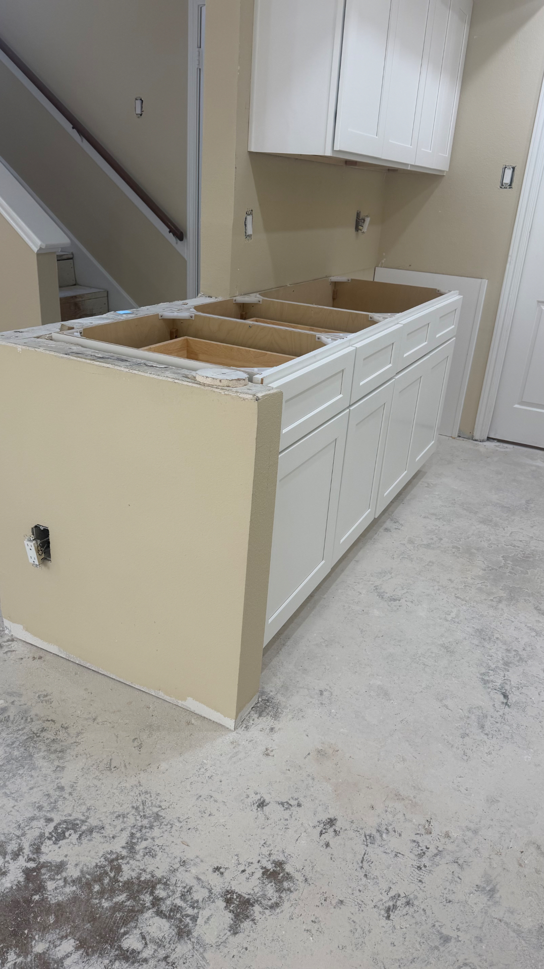 Shaker Island & Base Cabinets by Rodriguez Cabinets in Houston