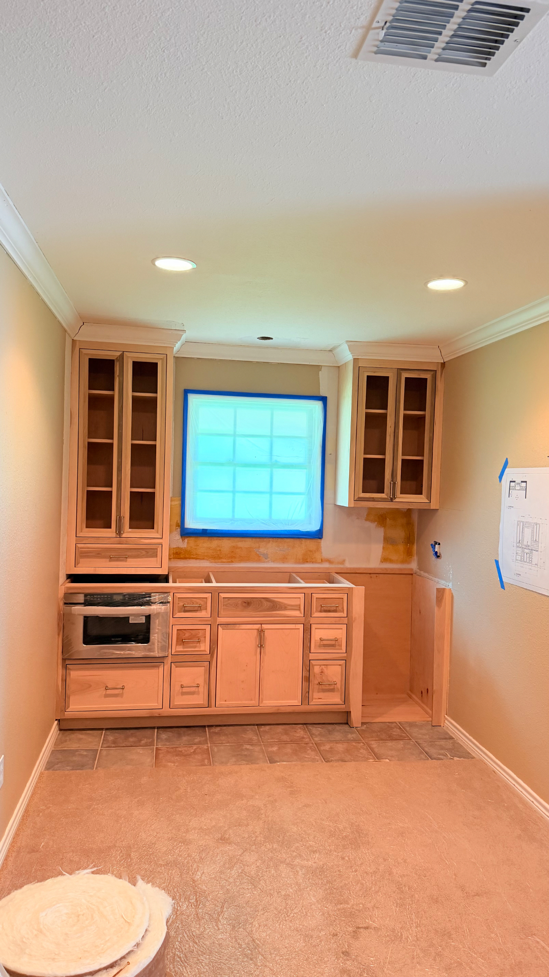 Knotty Alder Butler Pantry by Rodriguez Cabinets in Houston