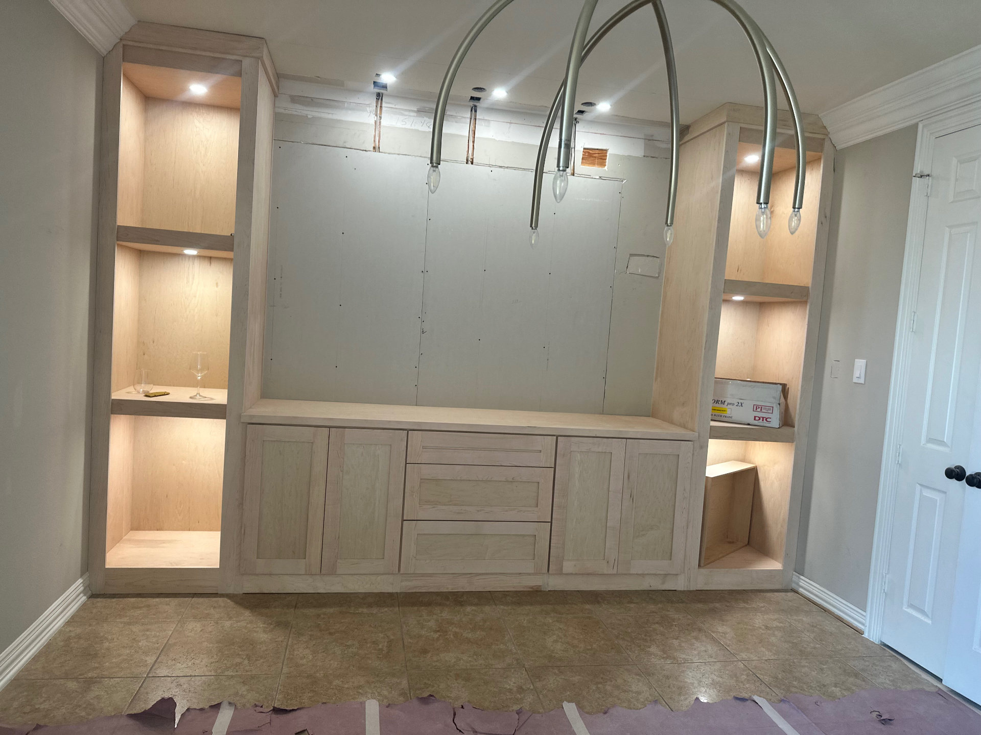 Lit Entertainment Built-In by Rodriguez Cabinets in Houston